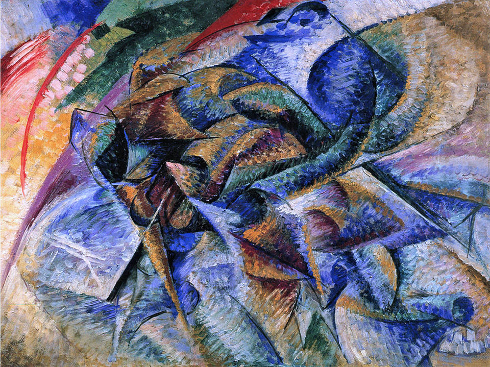 Dinamismo de un ciclista, Umberto Boccioni, 1913